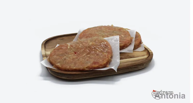 Hamburguesa de pollastre amb ceba