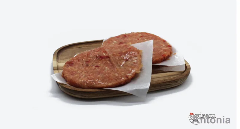 Hamburguesa de pollastre amb escalivada