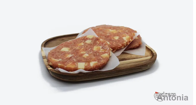 Hamburguesa de pollastre amb formatge